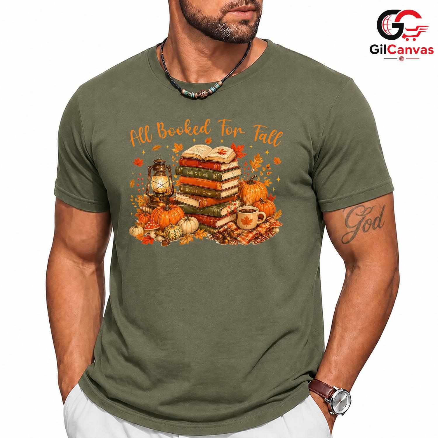 All Booked For Fall Reader Tee Unisex Cute Autumn Book Lover Gift For All