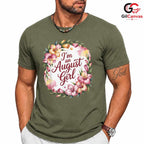 August Birthday Floral T-Shirt Unisex Cute Gift Idea For Girls And Women