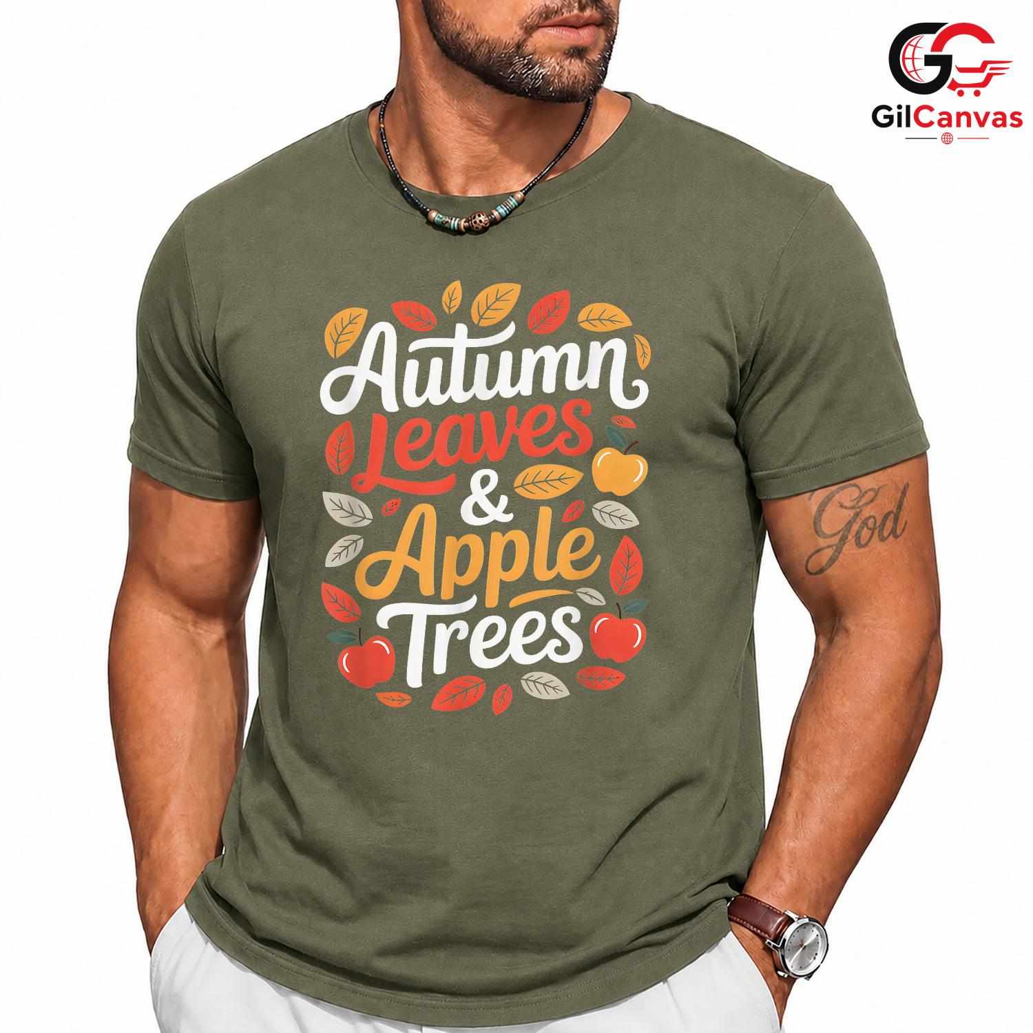 Autumn Leaves Apple Lover Tee Unisex Perfect Fall Season Gift For Kids All