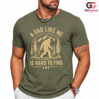 Bigfoot Fathers Day T-Shirt Unisex Outdoor Adventure Lover Forest Graphic Shirt