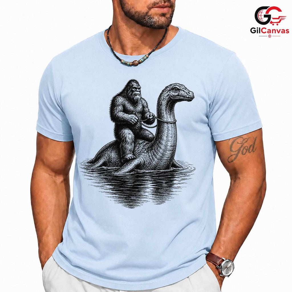 Bigfoot Lake Monster T-Shirt Mythical Adventure Unisex Cryptid Legend Gift Tee
