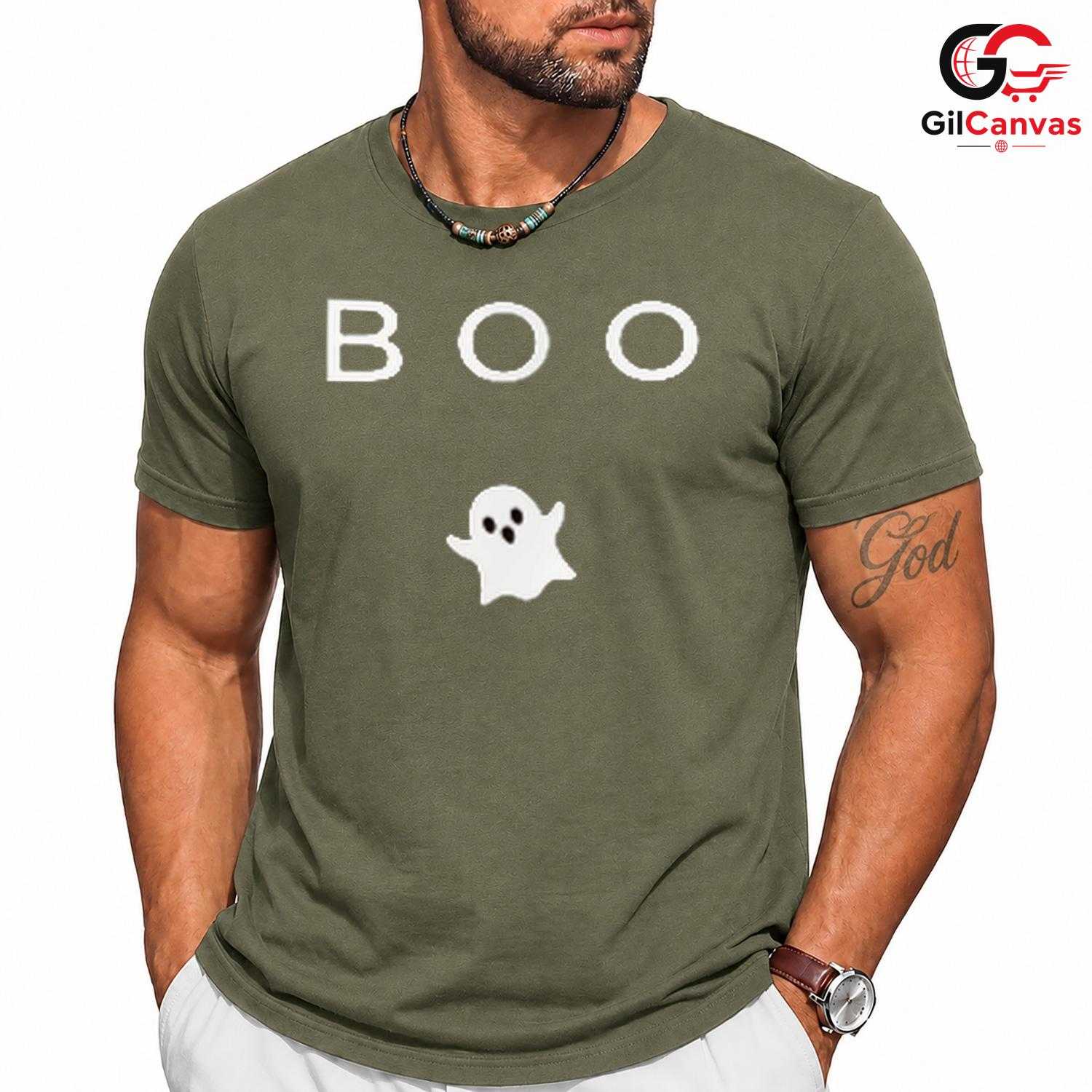 Boo Ghost Halloween Tee Shirt Unisex Spooky Event Gift Idea Kids And Adults