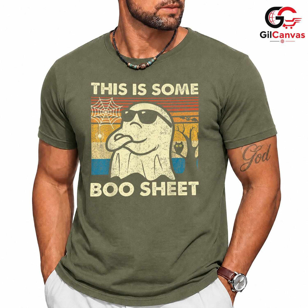 Boo Sheet Ghost Halloween T-Shirt Unisex Funny Spooky Season Gift For Adults