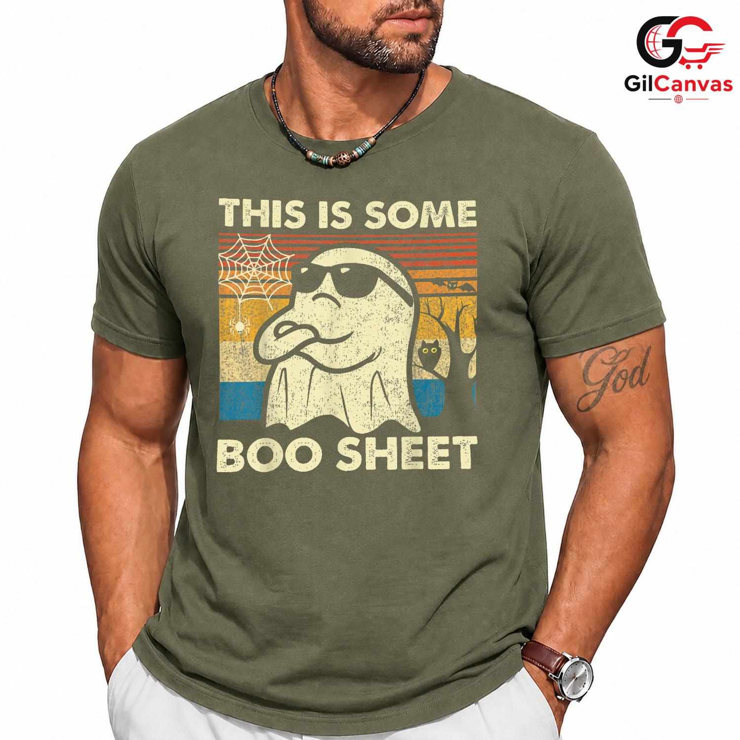 Boo Sheet Ghost Halloween T-Shirt Unisex Funny Spooky Season Gift For Adults