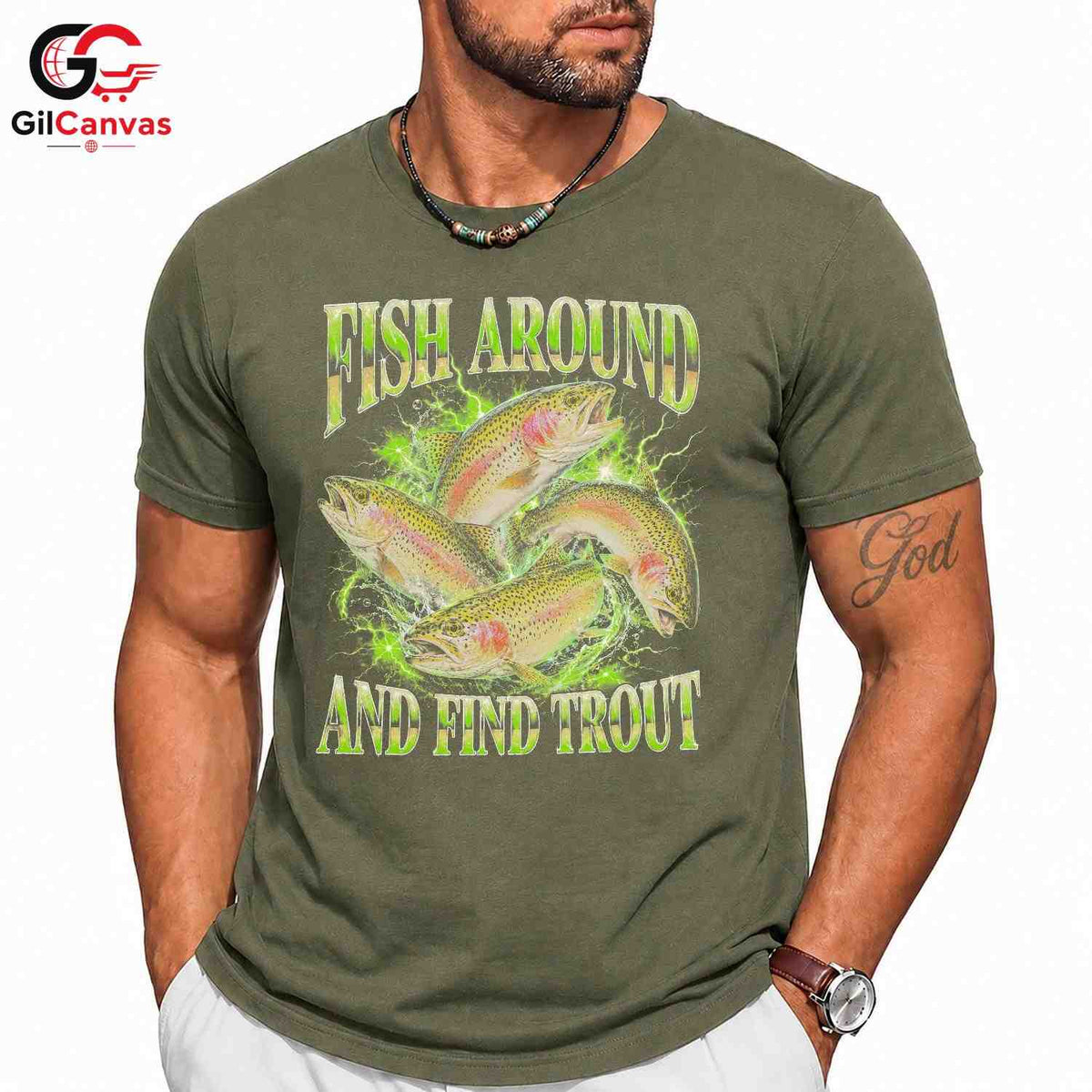 Catchy Trout Fishing T-Shirt Cool Graphics Enthusiast Perfect Unisex Apparel