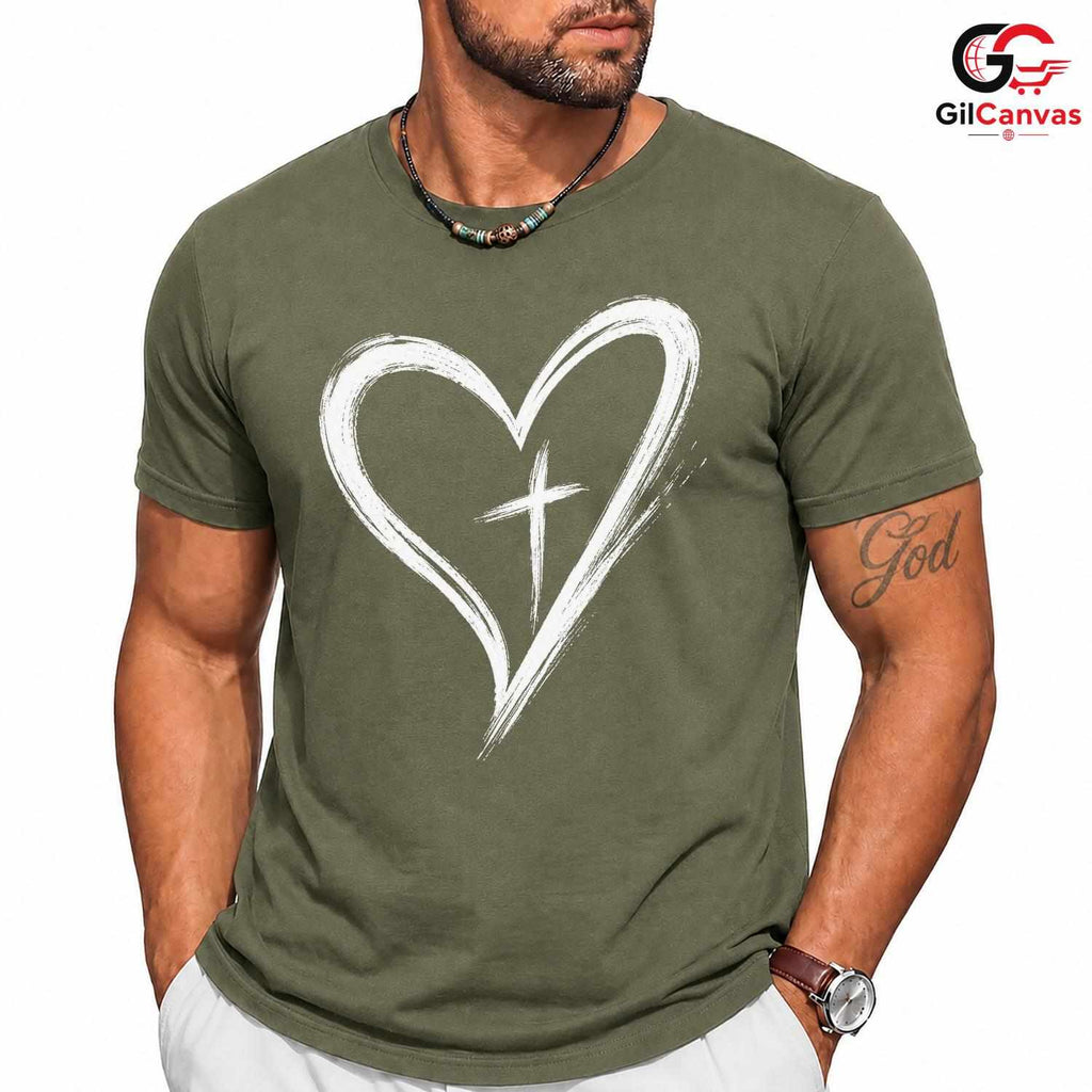 Christian Faith Cross T-Shirt Spiritual Devotion Easter Unisex Worship Apparel