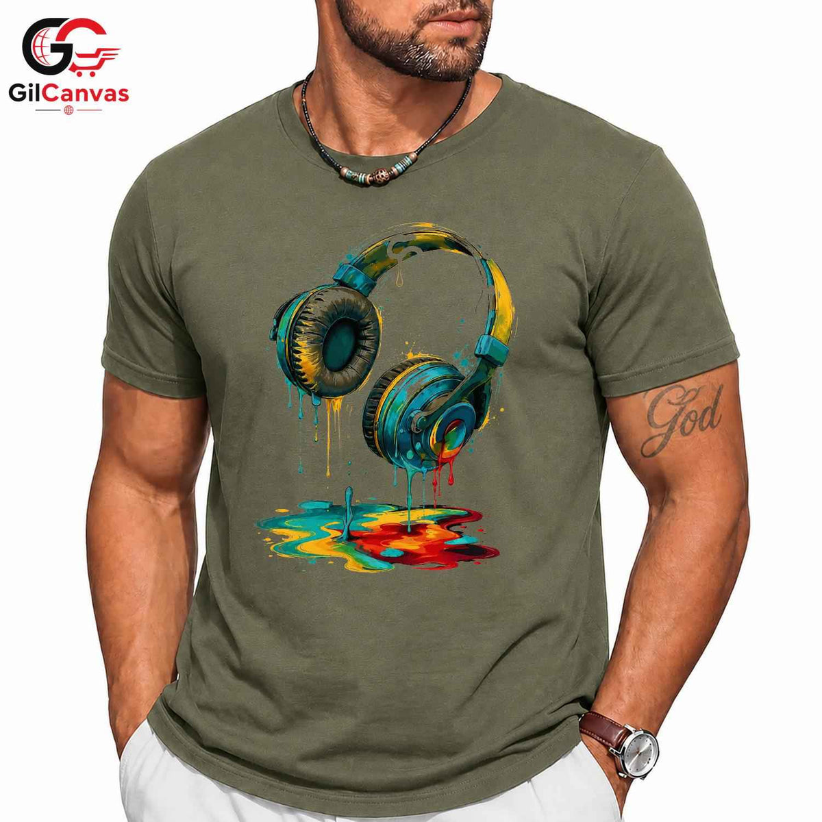 Colorful Music T-Shirt Unisex Teen Music Lover Fan Casual Graphic Apparel Shirt