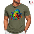 Colorful Octopus Sea Life Tee Unisex Fun Marine Creature Kids Birthday Gift