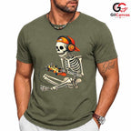Cool Gaming Skeleton Halloween T-Shirt Unisex Perfect Gamer Birthday Gift