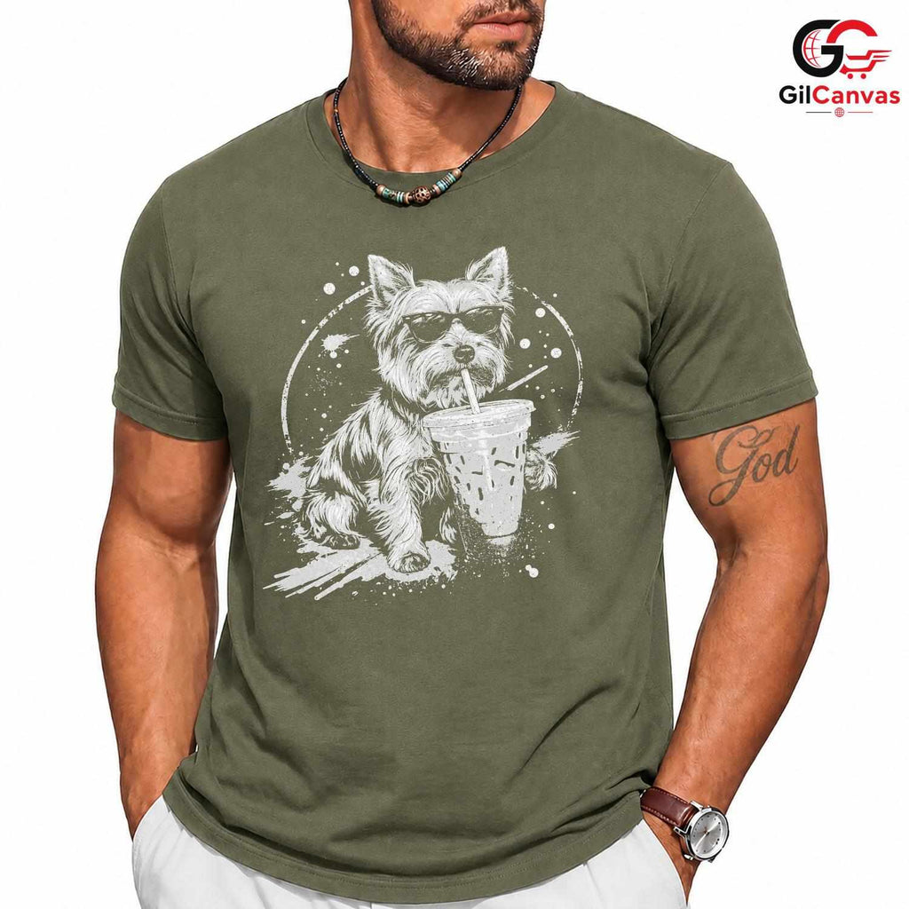 Cool Summer Dog Lover T-Shirt Pet Fun Graphic Design Unisex Casual Apparel
