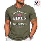 Coolest August Girl T-Shirt Unisex Fun Birthday Gift Idea For Kids Teens