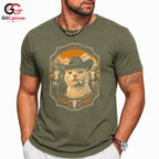 Country Funny Cat T-Shirt Unisex Animal Lover Theme Feline Graphic Casual Apparel