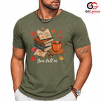 Cozy Fall Reading T-Shirt Unisex Autumn Book Lover Enthusiast Perfect Gift