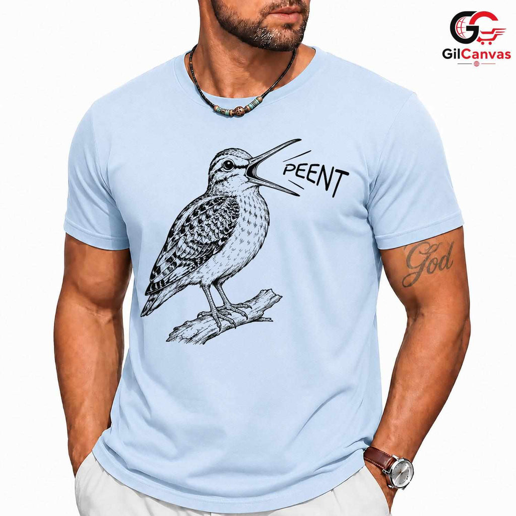 Custom Bird Illustration T-Shirt Nature Watcher Unique Unisex Gift Apparel