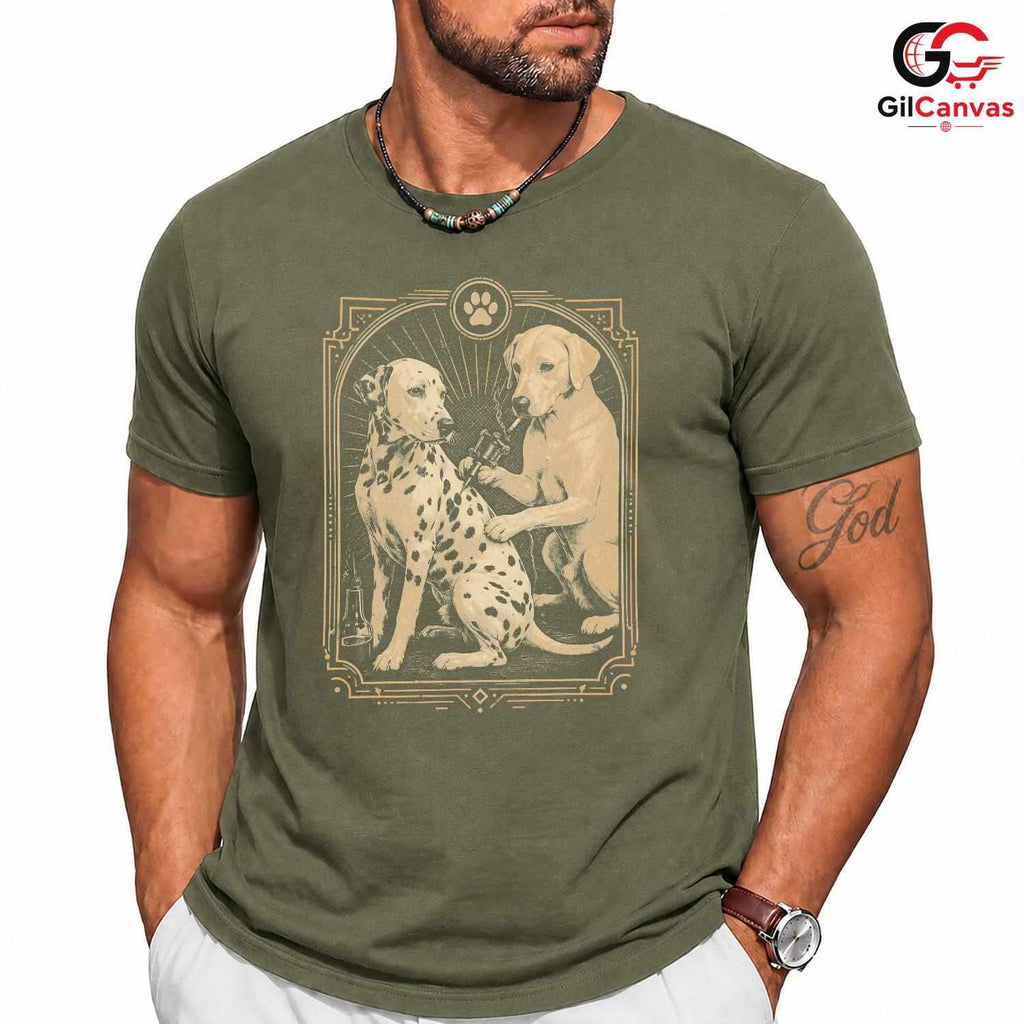 Custom Dalmatian Dog T-Shirt Pet Lover Owner Unisex Graphic Casual Apparel