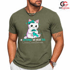 Cute Cat Ovarian Cancer Shirt Unisex September Awareness Ribbon Gift For All