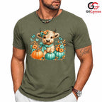 Cute Cow Fall Festival T-Shirt Unisex Autumn Harvest Party Gift Kids Adults