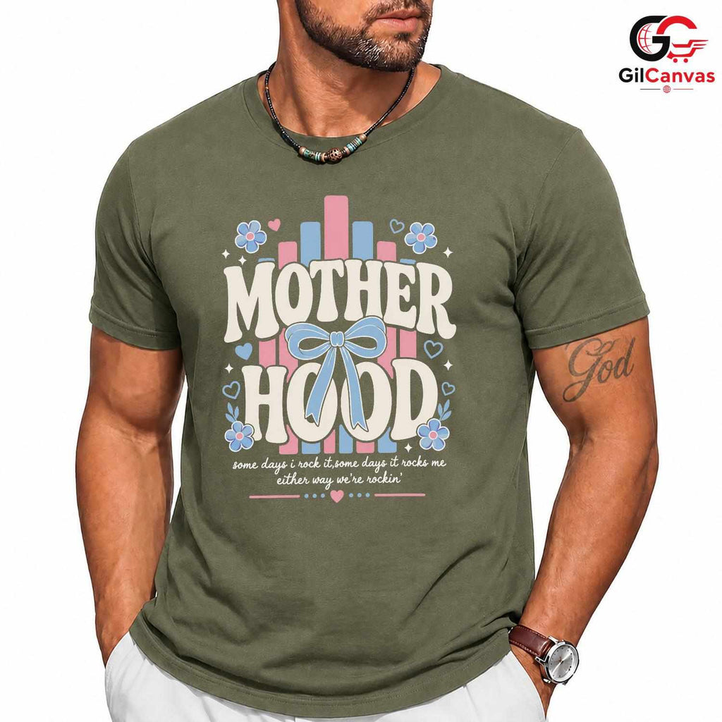 Cute Floral Motherhood T-Shirt Mothers Day Comfortable Unisex Graphic Tee
