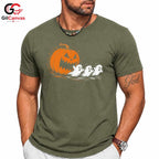Cute Ghost Pumpkin T-Shirt Halloween Perfect Kids Fun Graphic Tee Boys Girls