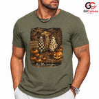 Cute Ghosts Pumpkins Fall Tee Shirt Unisex Spooky Farmhouse Gift For Family