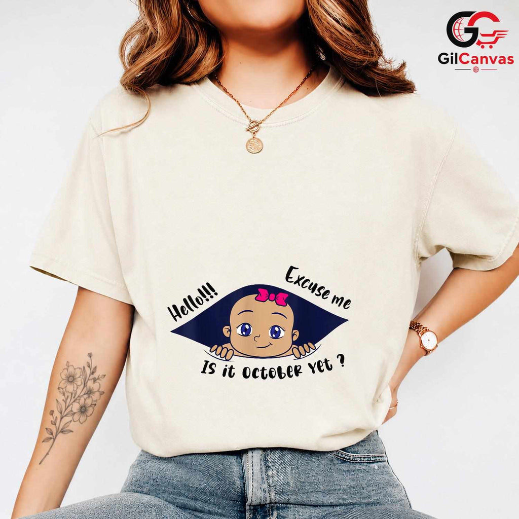 Cute October Character T-Shirt Unisex Adorable Hello Gift Idea For Kids Teens