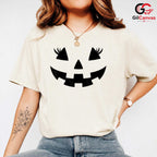 Cute Pumpkin Face Halloween T-Shirt Unisex Spooky Fall Celebration Gift Kids