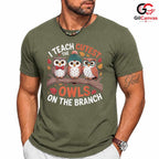 Cute Teacher Owl Fall T-Shirt Unisex Fun Autumn School Event Perfect Gift