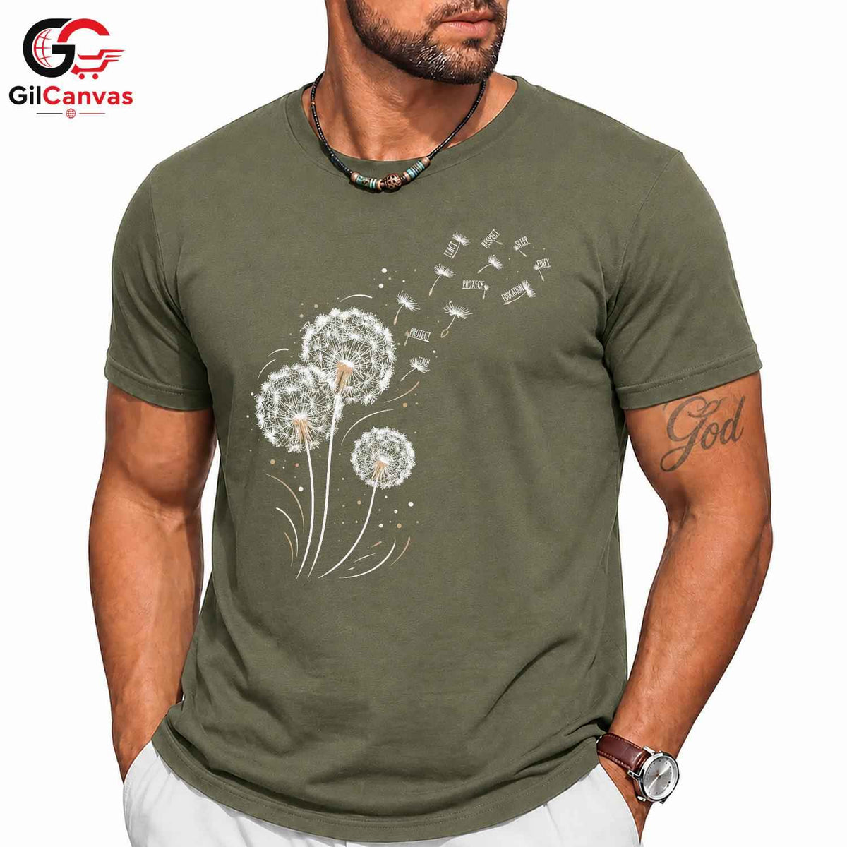 Dandelion Graphic T-Shirt Motivational Custom Design Inspirational Women Gift