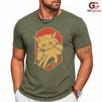 Dark Gothic Angry Cat T-Shirt Feline Attack Halloween Unisex Pet Graphic Apparel