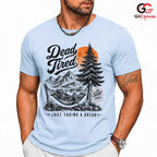 Dead Tired Hammock T-Shirt Chill Skeleton Vacation Unisex Outdoor Humor Apparel