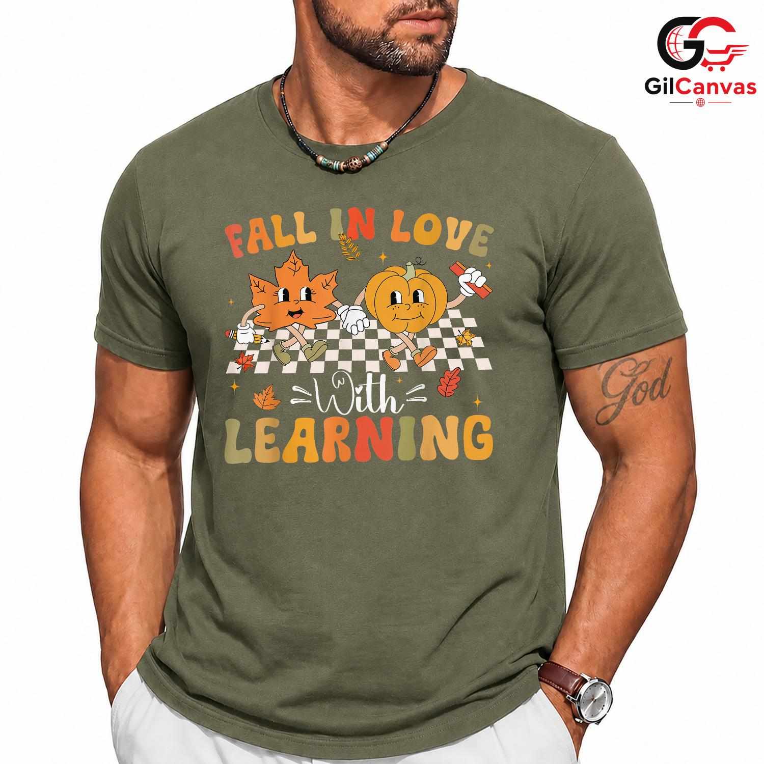 Fall Learning Character T-Shirt Unisex Cute Autumn Educational Gift For Kids