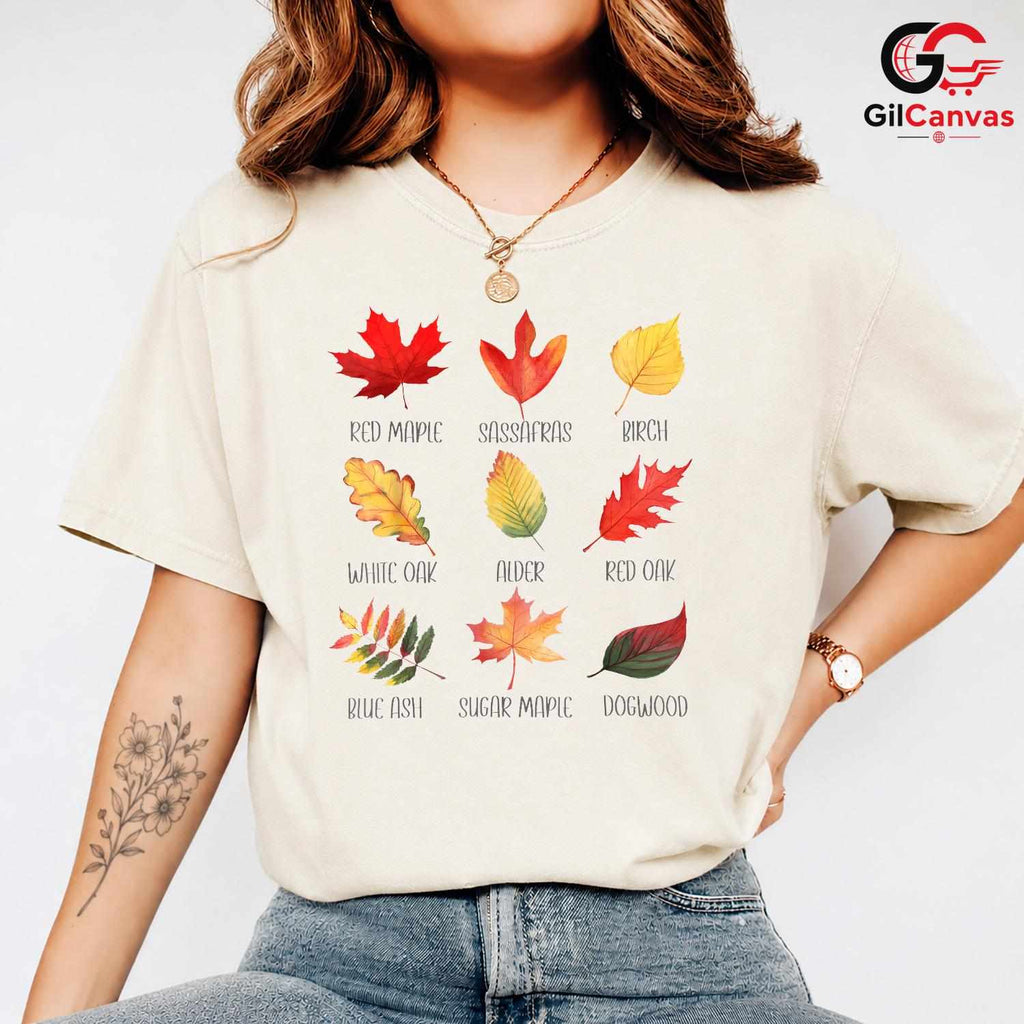 Fall Leaves Nature T-Shirt Unisex Perfect Autumn Season Gift For All Ages