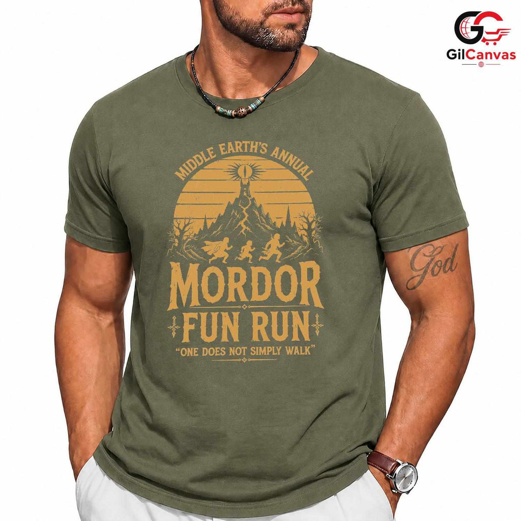 Fantasy Volcano Run T-Shirt Epic Ring Quest Event Unisex Running Graphic Tee