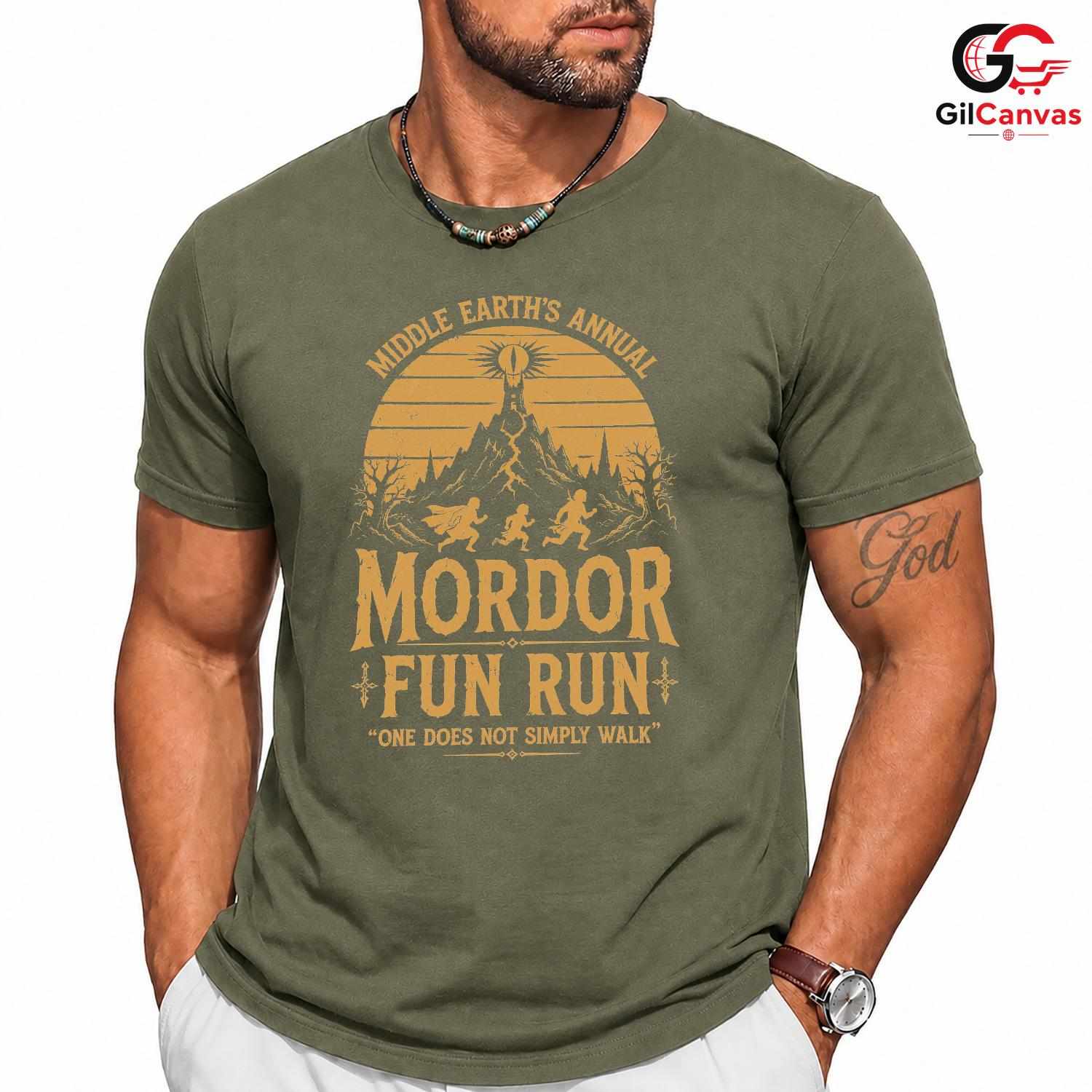 Fantasy Volcano Run T-Shirt Epic Ring Quest Event Unisex Running Graphic Tee
