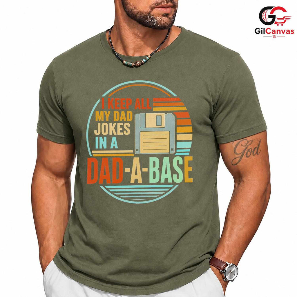 Floppy Disk Dad Joke T-Shirt Retro Gamer Fathers Day Unisex Humorous Gift Tee