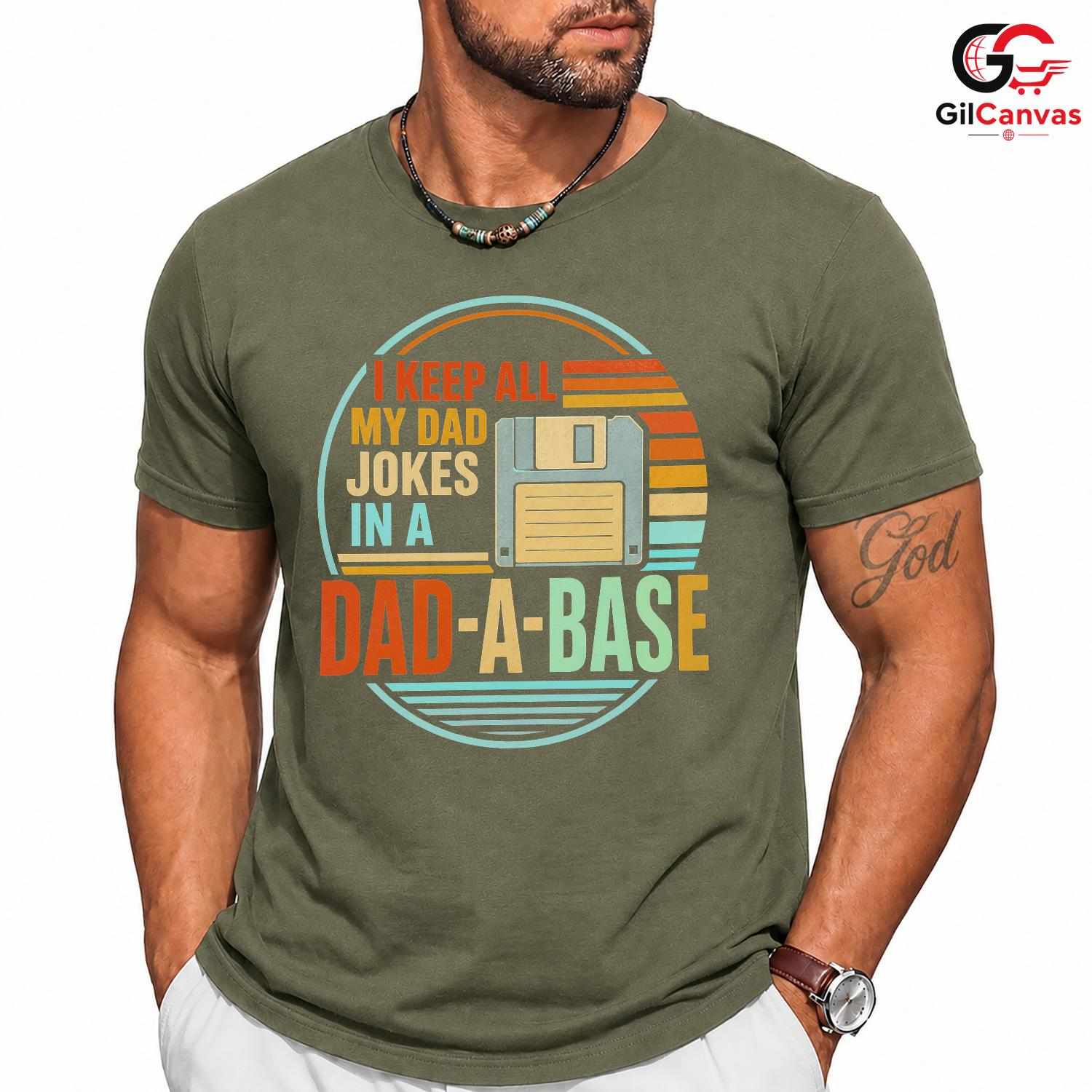 Floppy Disk Dad Joke T-Shirt Retro Gamer Fathers Day Unisex Humorous Gift Tee