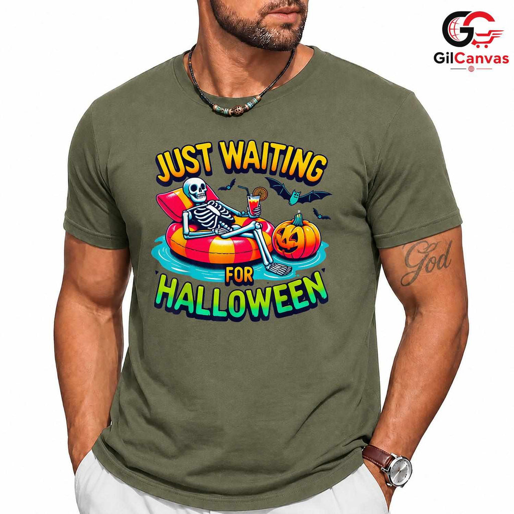 Fun Skeleton Pumpkin Tee Shirt Unisex Cute Halloween Party Gift Idea For Kids