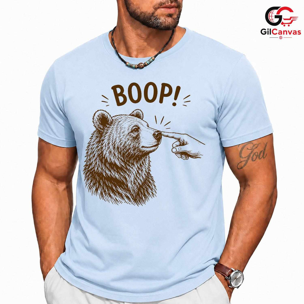 Funny Bear Boop T-Shirt Cute Animal Lover Occasion Gift Men Women Graphic Tee