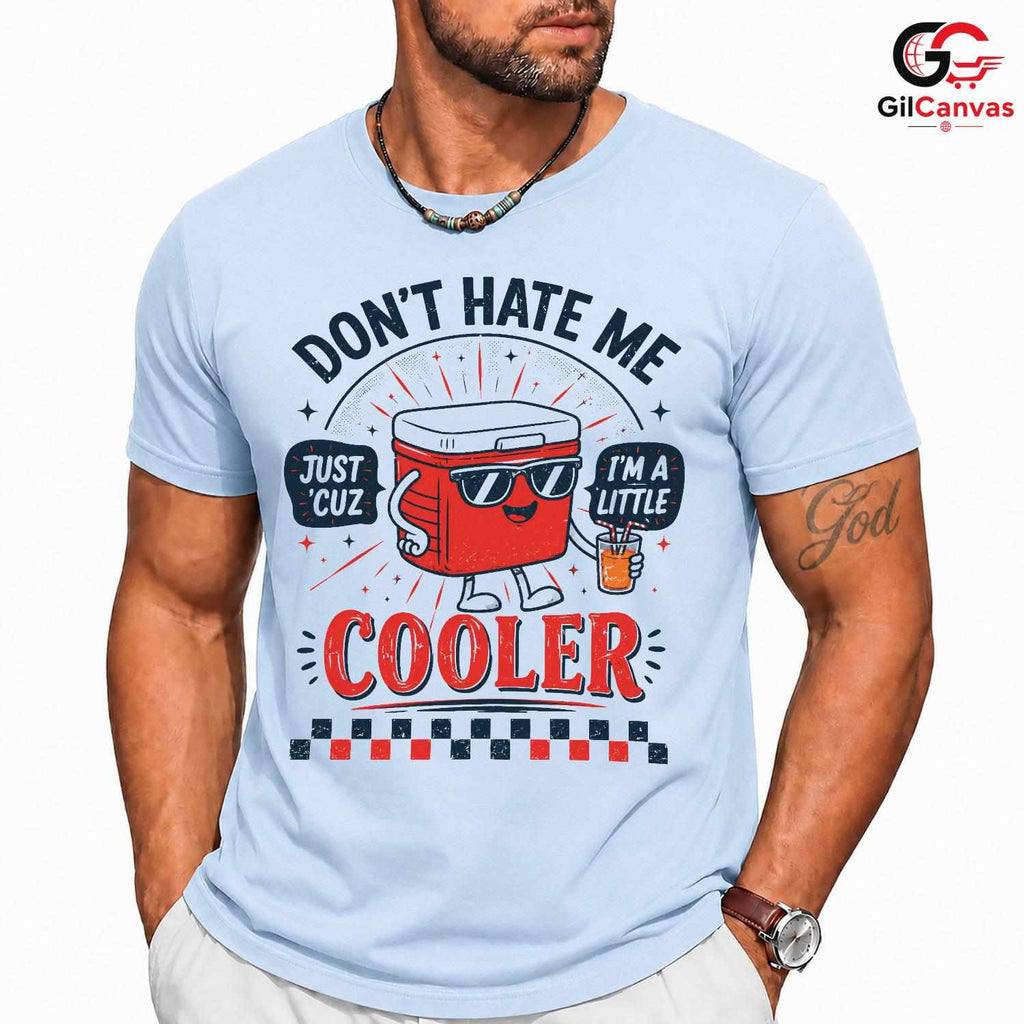 Funny Cooler Character T-Shirt Summer Event Humor Graphic Unisex Tee Gift