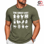 Funny Ghost Sheet List T-Shirt Unisex Spooky Halloween Party Gift For Adults