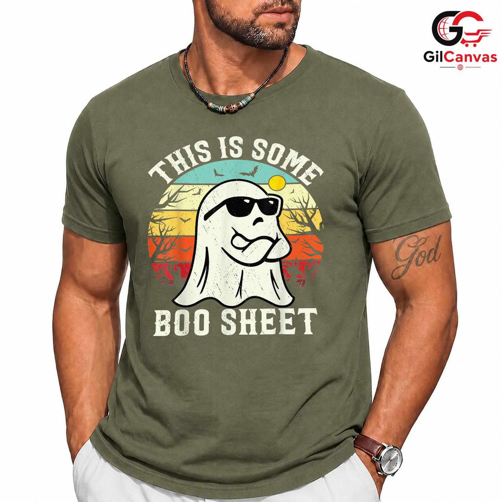 Funny Ghost Spooky Tee Shirt Unisex Perfect Halloween Season Gift For Adults