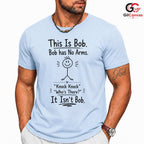 Funny Knock Knock Joke T-Shirt Stick Figure Humor Gag Unisex Graphic Apparel Tee