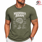 Funny Woodworker Brain T-Shirt Creative Humor Gift Unisex Graphic Apparel Tee