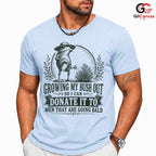 Growing My Bush Out T-Shirt Funny Frog Bald Humor Unisex Graphic Apparel