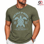 Gulf Of Mexico Turtle T-Shirt Vintage Coastal Beach Unisex Summer Vacation Tee