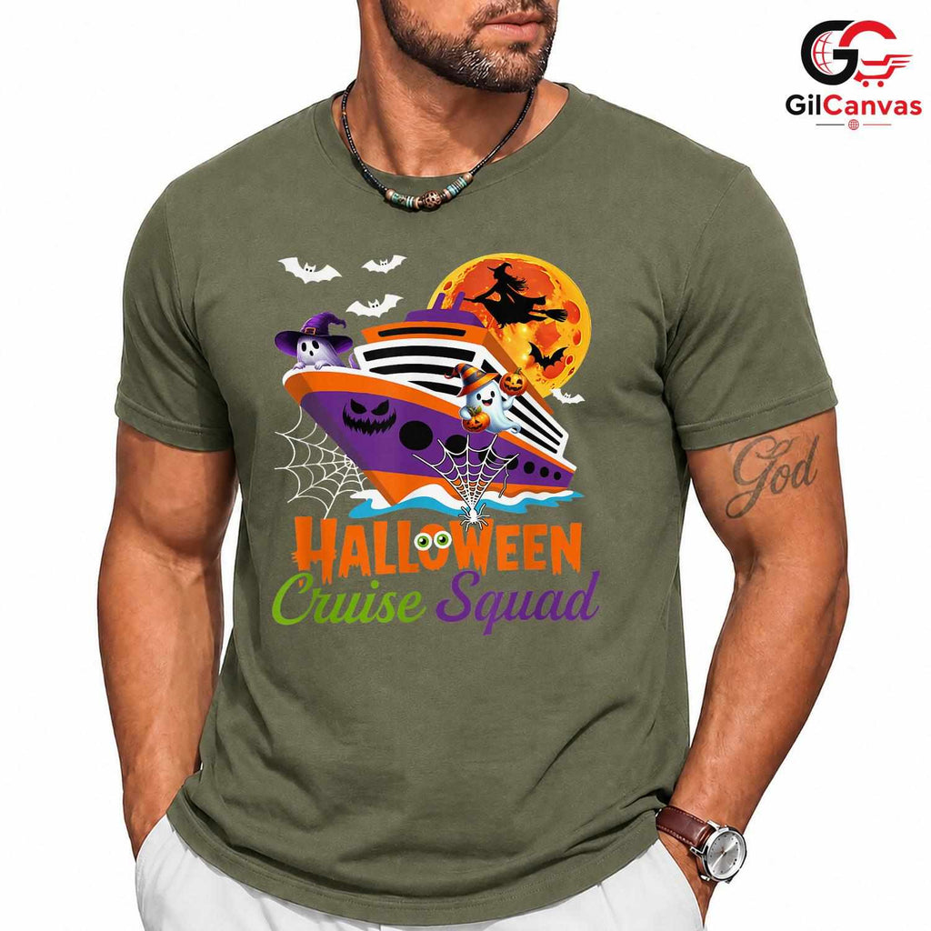 Halloween Cruise Squad Tee Shirt Unisex Spooky Trip Gift For Kids And Adults