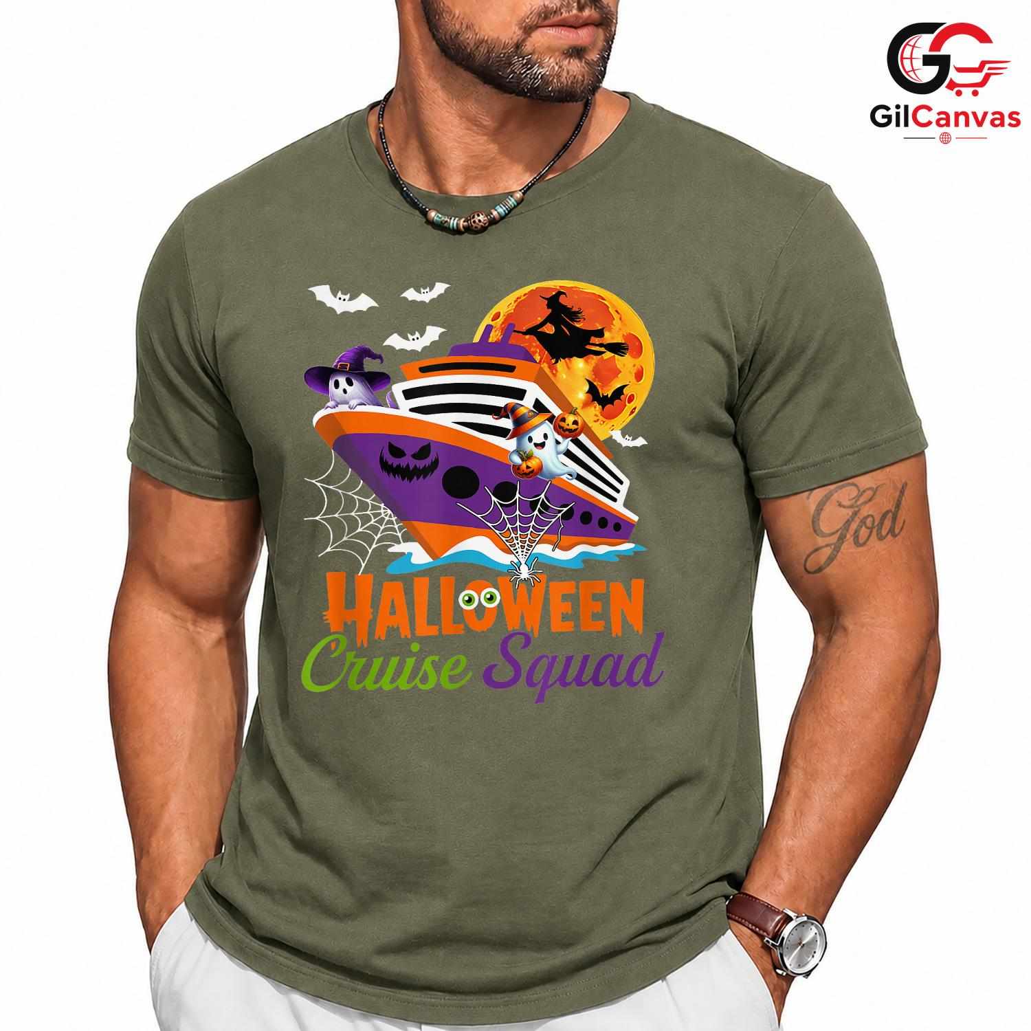 Halloween Cruise Squad Tee Shirt Unisex Spooky Trip Gift For Kids And Adults