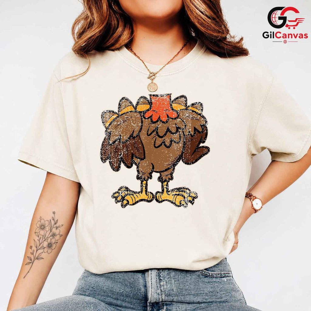 Headless Turkey Funny T-Shirt Unisex Vintage Thanksgiving Dinner Gift Family