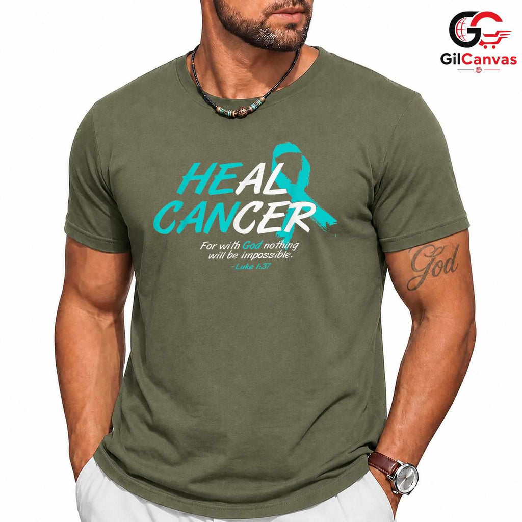 Heal Cancer Awareness Fall Tee Unisex Supporter Hope Healing Gift For All
