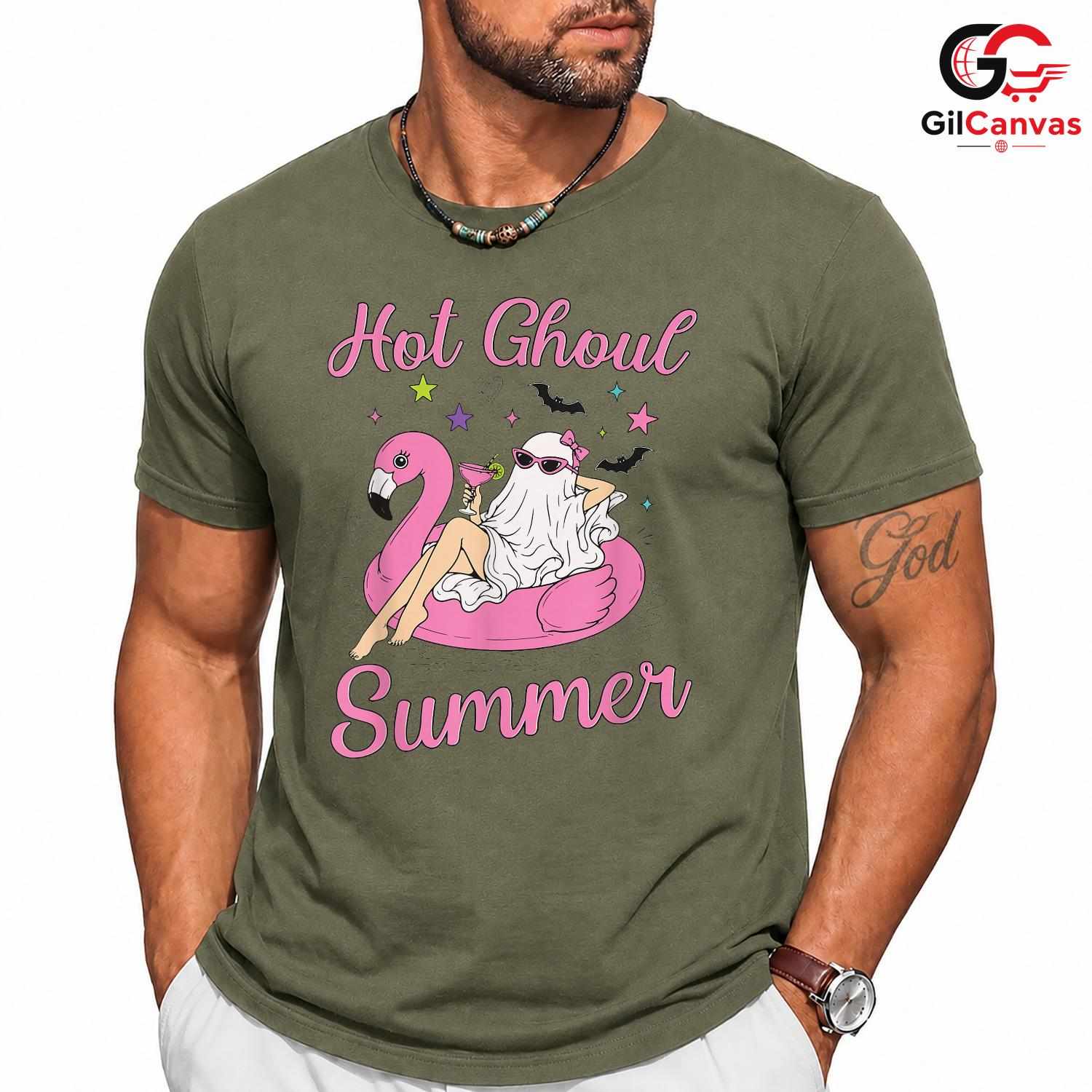 Hot Ghoul Summer Party T-Shirt Unisex Spooky Halloween Lover Gift Teens Adults